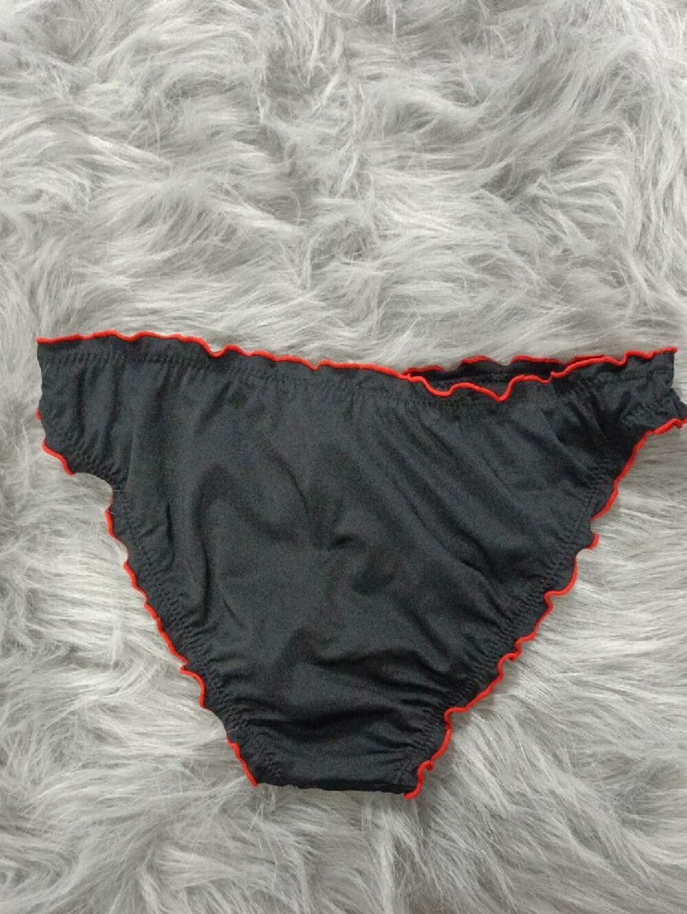 Juicy Couture Black Bikini with Red Trim and Cherry Patch - Picture 5 of 10